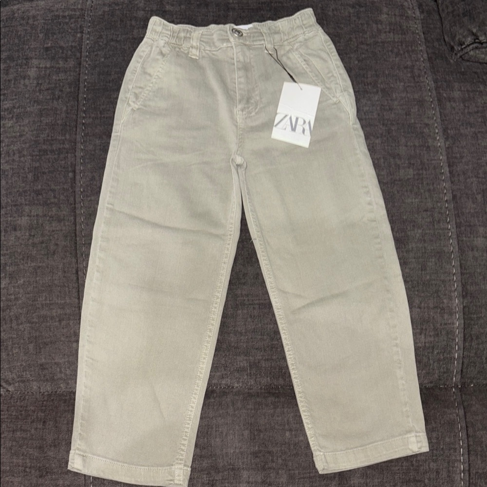 Kids Zara Olive Green Relaxed trousers - Size 7